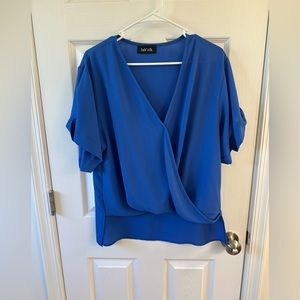 Fab’rik Blue Faux Wrap top